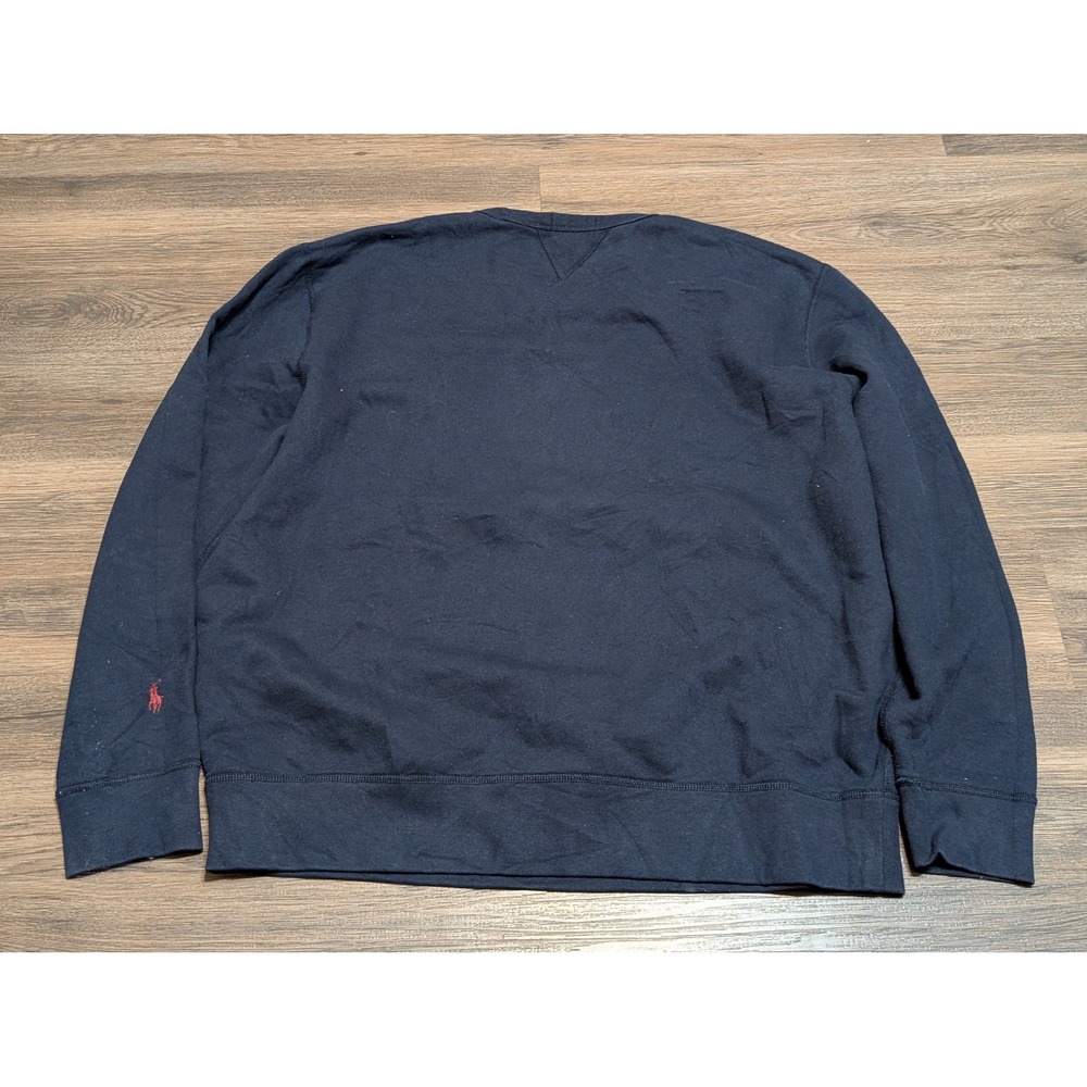 Polo‎ Ralph Lauren Mens XL Navy Blue Varsity Graphic Logo Crewneck Sweatshirt - Picture 5 of 6